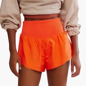 FP Movement Carpe Diem Water Resistant Shorts size small orange high waist